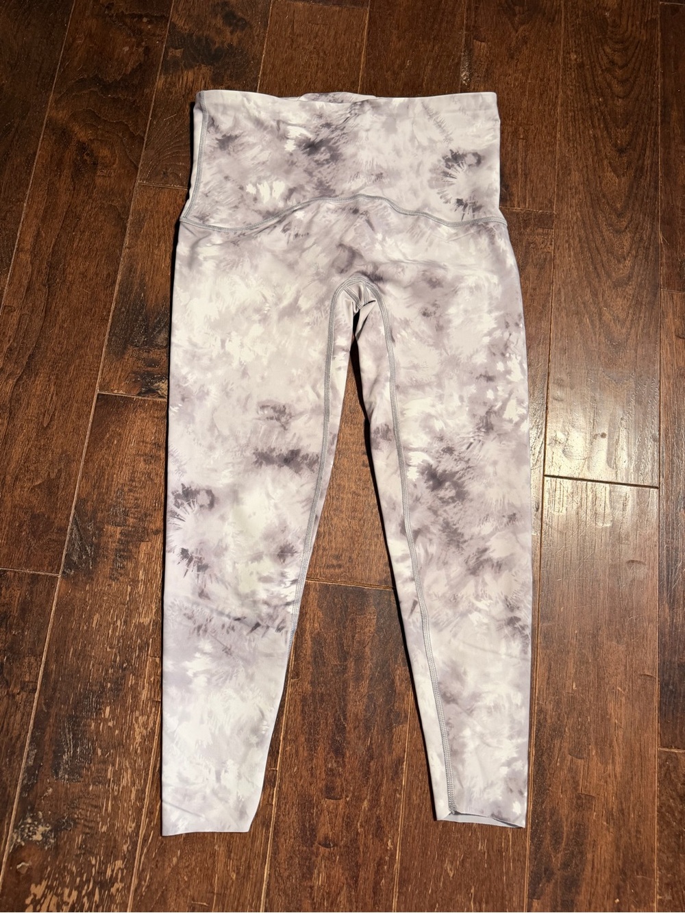 SPANX High-Waist Tie-Dye Leggings in Gray